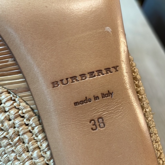 ☀️LAST CHANCE☀️Burberry Porsum Woven Raffia Heels - 38 - Picture 9 of 11